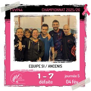 Rencontre J5 de la S1 : Vigneux contre Ancenis (défaite)